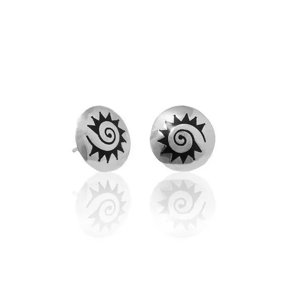 pakilia pakilia Silber Ohrringe Azteken Sonne Fair-Trade und handmade – Produktbild 2 von 4