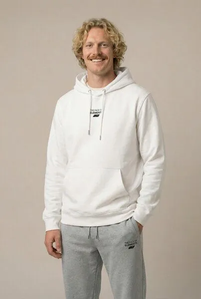 THE FACE OF ELEMENTS The Face of Elements Essential - Regular Fit Hoodie aus 100% Bio-Baumwolle, Off white (weiß), – Produktbild 4 von 4