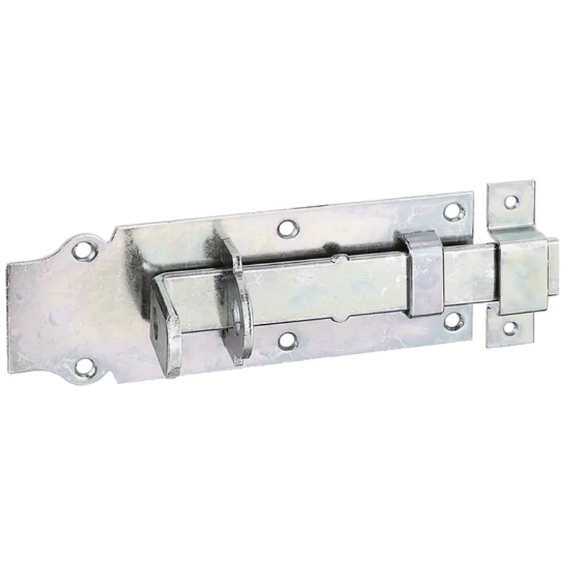 Alberts ALBERTS Schlossriegel, mit flachem Griff, gerade, mit Schlaufe, disp., Platte LxB180x64mm – Produktbild 1 von 1