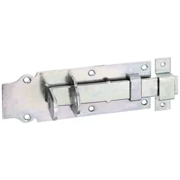 Alberts ALBERTS Schlossriegel, mit flachem Griff, gerade, mit Schlaufe, disp., Platte LxB180x64mm – Produktbild 1 von 1