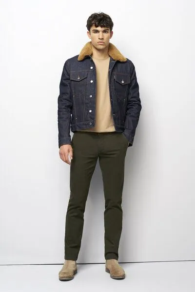 M 5 BY MEYER M 5 BY MEYER Sportliche Chino in Micro Struktur, Grün (dark green), – Produktbild 2 von 8
