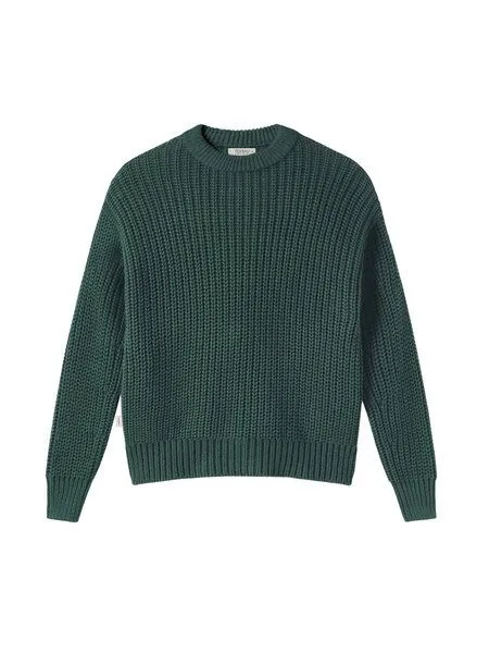 FUXBAU FUXBAU 4Seasons Frauen Strickpullover, Waldgrün, – Produktbild 3 von 4