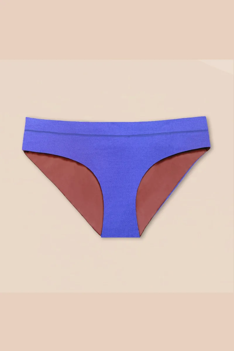 Woodlike Woodlike Damen vegan Bikiniunterteil Reversible Ami Hipster Rose Brown / Lilac, Braun, – Produktbild 1 von 2