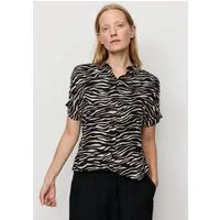 recolution Recolution Damen vegan Shirt Lotus Zebra Schwarz – Produktbild 1 von 1