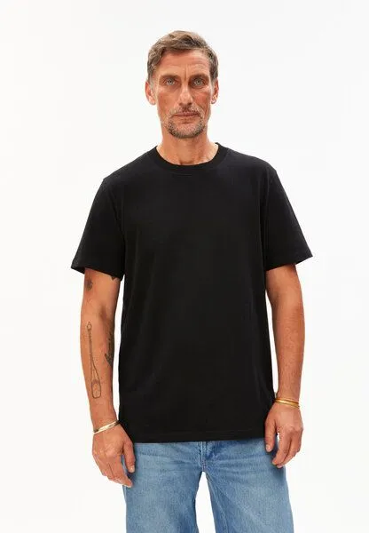 ARMEDANGELS ARMEDANGELS MAARKOS Herren Heavyweight T-Shirt aus recyceltem Baumwoll Mix, Black, – Produktbild 1 von 4