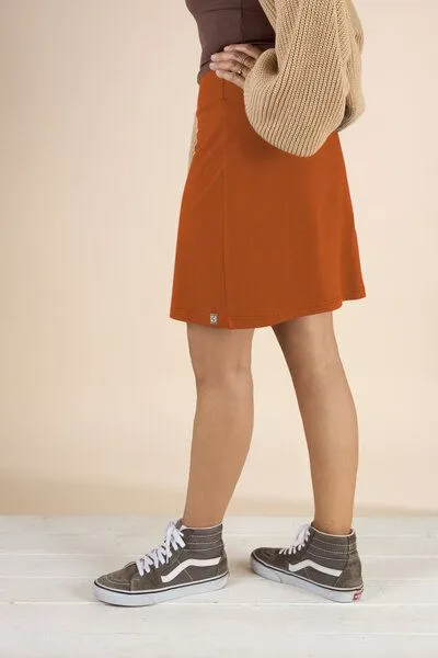 La Gitana La Gitana Rock A-Linie „Junie“ – Standardlänge, aus Bio-Baumwolljersey – fair & nachhaltig, Terracotta, – Produktbild 2 von 4