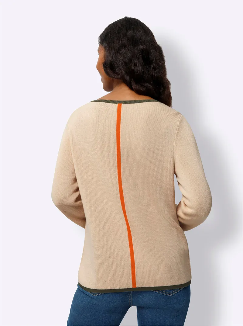 heine Jacquard-Pullover, Elfenbein, – Produktbild 1 von 2