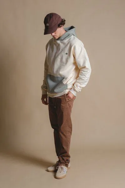 Trendsplant Trendsplant Color Block Hoodie Pale Glow, Beige, – Produktbild 3 von 4