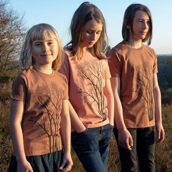 Cmig Cmig Kinder T-shirt Erle mit Elster, Caramel, – Produktbild 4 von 4