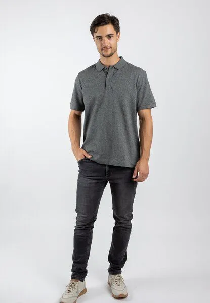 TORLAND TORLAND Herren Poloshirt PREPSTER, Grau (black heather mid grey), – Produktbild 3 von 4