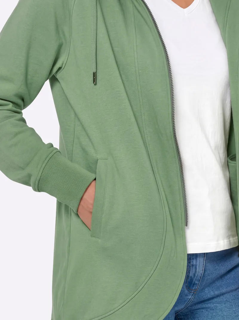 Witt Sweatjacke eucalyptus, Eucalyptus, – Produktbild 2 von 2