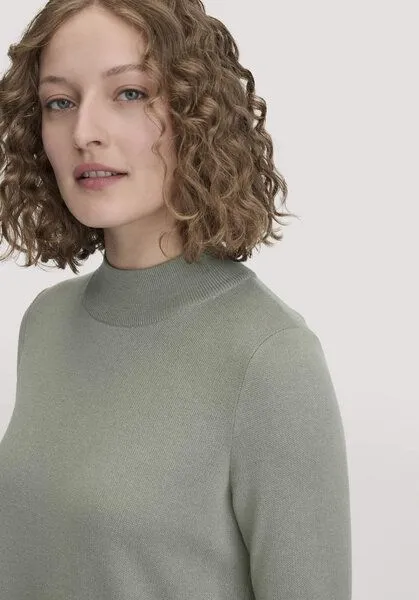 hessnatur hessnatur Strick Kleid Relaxed aus TENCEL Lyocell mit Bio-Baumwolle, Steppengras, – Produktbild 2 von 4