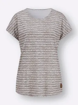 Witt Rundhalsshirt taupe-ecru-geringelt – Produktbild 1 von 1