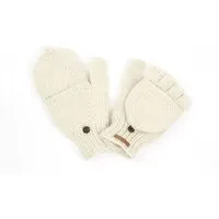 short'n'pietz short'n'pietz Schurwollhandschuhe, handgestrickt, Wollweiß, – Produktbild 1 von 1