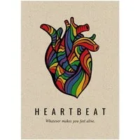 matabooks matabooks® Vintage A6 Postkarte aus nachhaltigem Graspapier, Heartbeat, – Produktbild 1 von 1