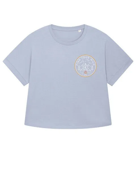 watapparel watapparel Oversize T-Shirt Frauen Find your wild, Serene blue, – Produktbild 1 von 2