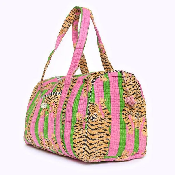 KIKOONI KIKOONI handgefertigte große Baumwolltasche "K. Shopper", Poppy tiger candy, – Produktbild 3 von 4