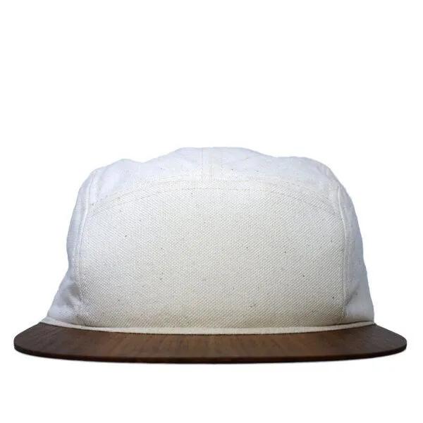 Lou-i Lou-i Canvas Cap weiß mit edlem Holzschirm - Made in Germany - Sehr bequem – Produktbild 1 von 4
