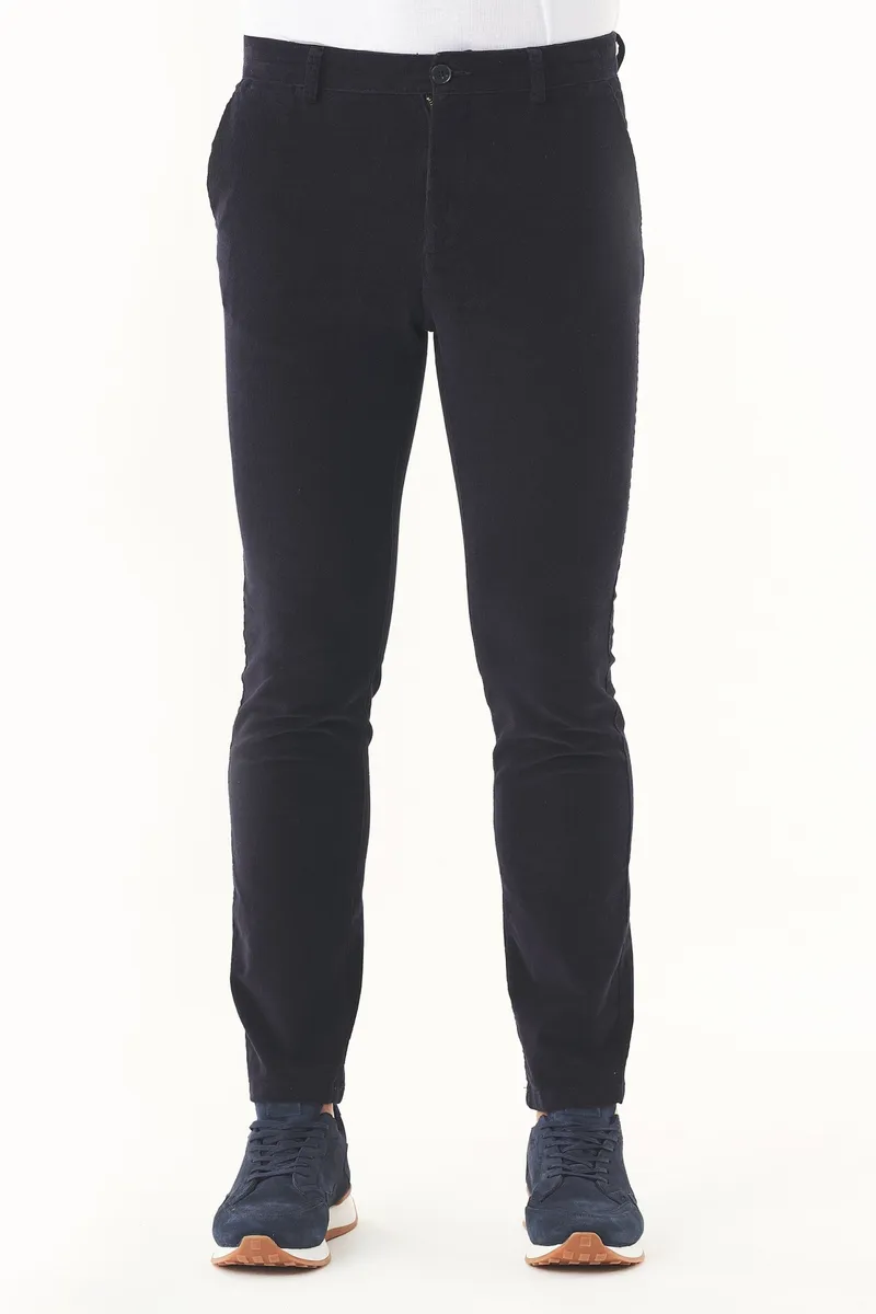 ORGANICATION ORGANICATION Herren vegan Cord Slim Fit Hose Dark Navy, Extra dunkelblau, – Produktbild 2 von 2
