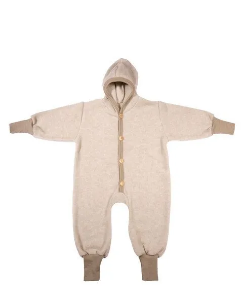 Cosilana Cosilana Kleinkinder Fleece Overall kbT Schurwolle Bio Baumwolle, Lattemacchiatio melange, – Produktbild 1 von 1