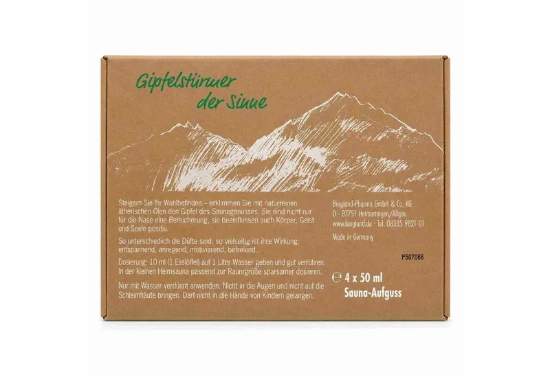 Bergland Bergland Sauna-Aufgussset SAUNEN mit Spaß 4 versch.Sorten Konzentrat – Produktbild 2 von 2