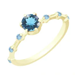 Eppi Eppi Ring mit Londoner Topasen und seitlichen Schweizer Topasen Imelda – Produktbild 1 von 1