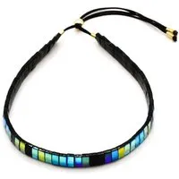 juni juni "Midnight Sky" schwarz blau schimmerndes Tila Armband - handgemacht in Deutschland – Produktbild 1 von 1