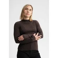 MELA MELA Strickpullover Style NAMARI aus 100% Bio-Baumwolle, Dunkelbraun, – Produktbild 1 von 1