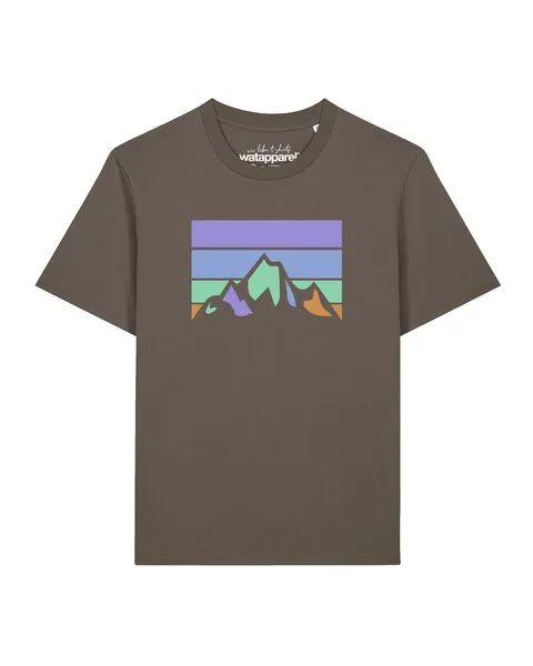 watapparel watapparel T-Shirt Unisex Retro Landscape, Mocha, – Produktbild 1 von 2