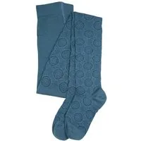 grödo grödo Damen Strumpfhose Kringelmuster Bio Baumwolle Elasthan, Blau, – Produktbild 1 von 1