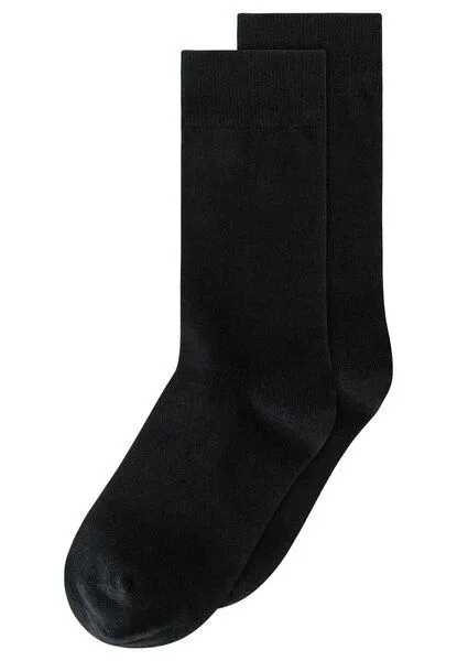 MELA MELA Basic Socken 2 Paare aus 100% Bio-Baumwolle, Schwarz, – Produktbild 1 von 1