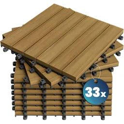 Casaria® Holzfliese Eukalyptus 33er-Set 30x30cm – Produktbild 1 von 1