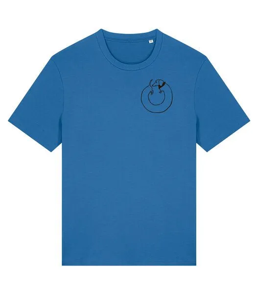 päfjes päfjes Dackel Hund Kreis Po - Unisex Männer T-Shirt Bio & Fair, Mindful blue (blau), – Produktbild 3 von 4