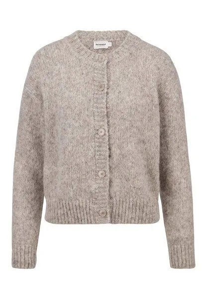 hessnatur hessnatur Strickjacke Relaxed aus Alpaka und Bio-Baumwolle, Naturgrau, – Produktbild 3 von 4