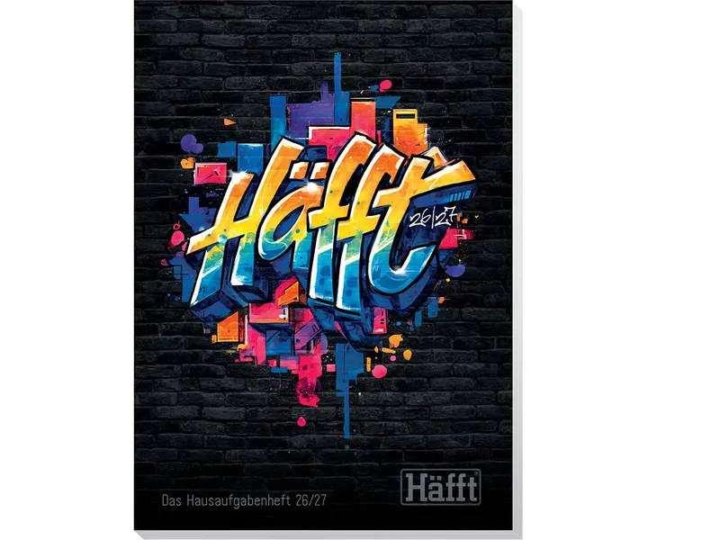 Häfft Häfft Hausaufgabenheft Original 2026/27, Graffiti, – Produktbild 1 von 1