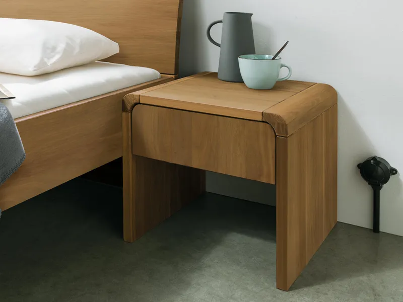 allnatura Nachttisch "Veladora" | ohne Schublade | H42xB42xT42 cm | geölt, Kernbuche, – Produktbild 2 von 2