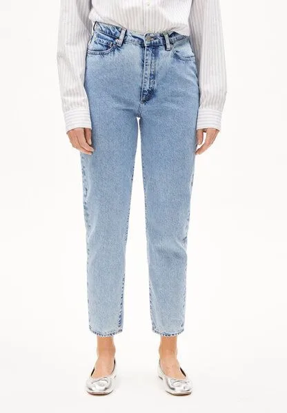 ARMEDANGELS ARMEDANGELS MAIRAA Damen Jeans Mom Fit High Waist Ankle recycelte Baumwolle Non-Stretch, Blue, – Produktbild 1 von 4