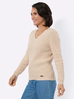 Witt Witt V-Ausschnitt-Pullover elfenbein – Produktbild 1 von 1