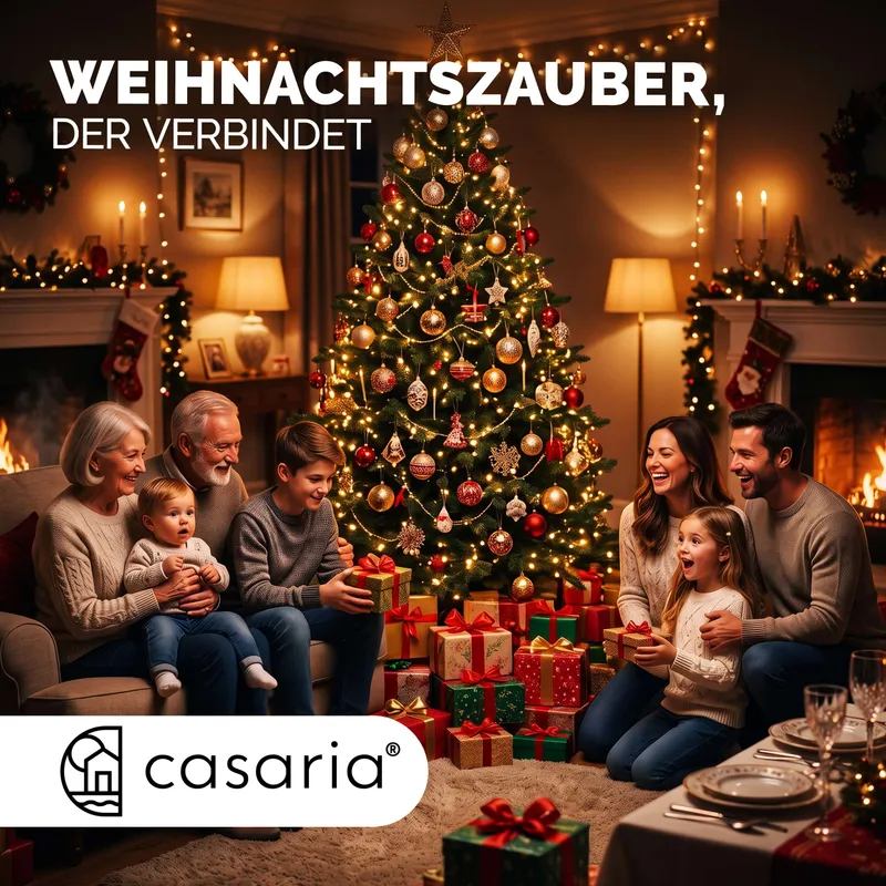 Casaria® Künstlicher Weihnachtsbaum Premium 220cm PE / PVC mit Holzständer FSC® – Produktbild 4 von 4