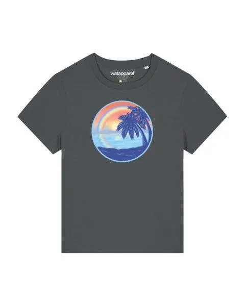 watapparel watapparel T-Shirt Frauen Sunset Rainbow, Anthracite, – Produktbild 1 von 3