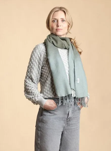 Djian Djian NOVA – Schal aus Merino-Wolle, mulesing-frei, Grün, – Produktbild 1 von 3
