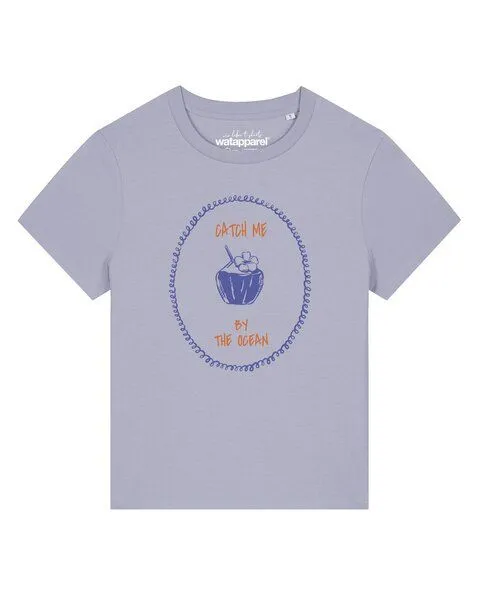 watapparel watapparel T-Shirt Frauen Catch me by the ocean, Lavender, – Produktbild 1 von 2