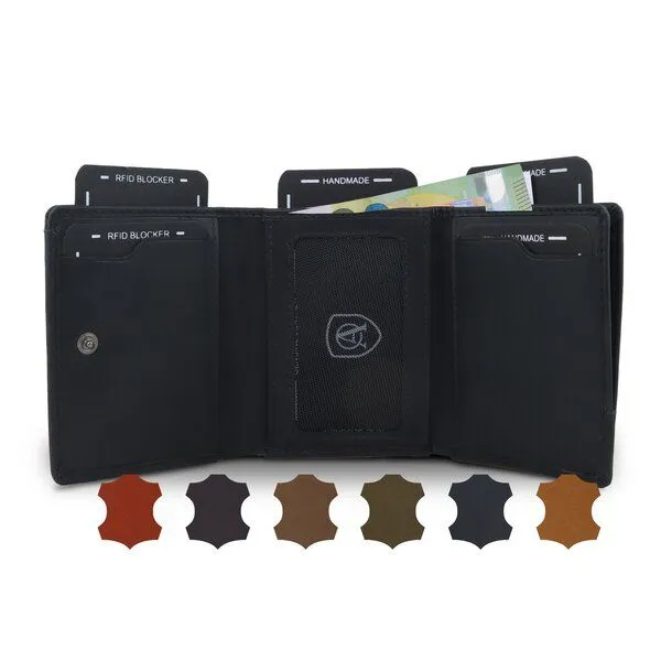 Akaroa Akaroa Henry, Slim wallet mit 10 Kartensteckplätze 7,5 x 9,5 cm, Cognac, – Produktbild 1 von 1