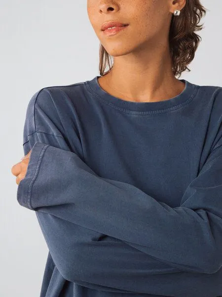 Honest Basics Honest Basics OG Langarmshirt aus Bio- und recycelter Baumwolle, Ink, – Produktbild 3 von 3