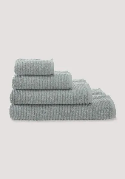 hessnatur hessnatur Frottier Handtuch Rippstruktur aus reiner Bio-Baumwolle, Salbei, – Produktbild 3 von 5