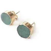 Crystal and Sage Aventurin Ohrstecker vergoldet von Crystal and Sage – Produktbild 1 von 1