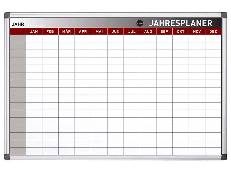 Bi-Office Earth Bi-Office Earth Whiteboard 'Earth', Plantafel Jahr mit Monatsansicht 90 x 60 cm – Produktbild 1 von 1