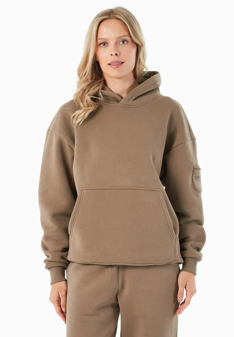 ORGANICATION ORGANICATION Herren vegan Hoodie Harvinn Gravel, Hellbraun, – Produktbild 1 von 2