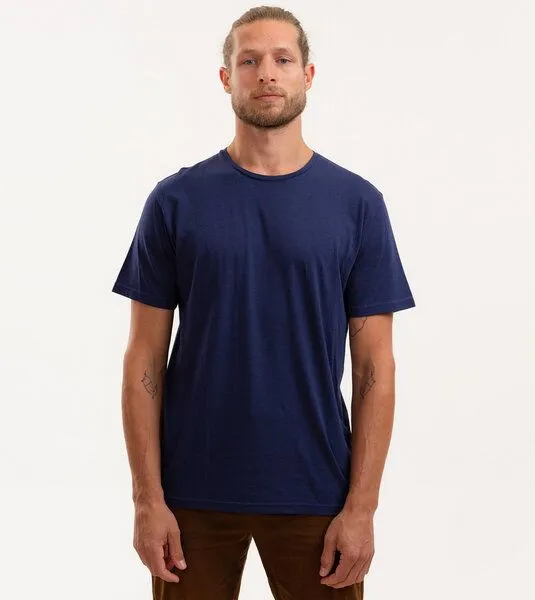 Gary Mash GARY MASH Basic Herrenshirt aus TENCEL Modal Mix, Dunkelblau, – Produktbild 1 von 4