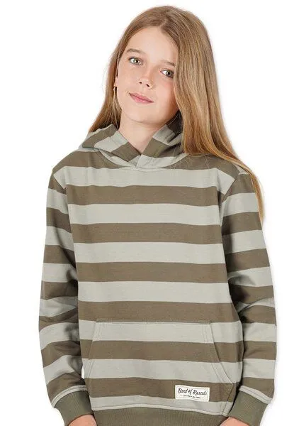 Band of Rascals Band of Rascals Striped Hooded, Olive-moos, – Produktbild 1 von 4